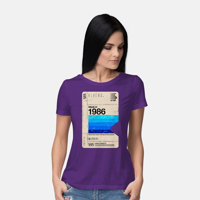 Aliens Blank Tape-Womens-Basic-Tee-rocketman_art