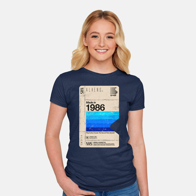 Aliens Blank Tape-Womens-Fitted-Tee-rocketman_art