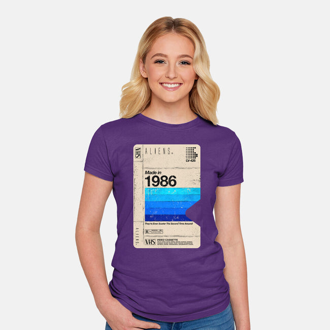 Aliens Blank Tape-Womens-Fitted-Tee-rocketman_art