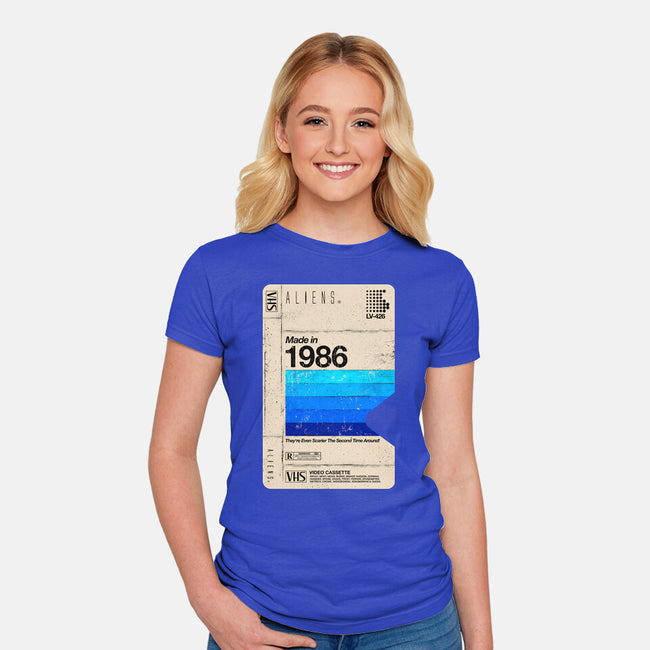 Aliens Blank Tape-Womens-Fitted-Tee-rocketman_art