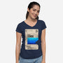 Aliens Blank Tape-Womens-V-Neck-Tee-rocketman_art