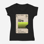 Alien Blank Tape-Womens-V-Neck-Tee-rocketman_art