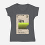 Alien Blank Tape-Womens-V-Neck-Tee-rocketman_art