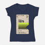 Alien Blank Tape-Womens-V-Neck-Tee-rocketman_art