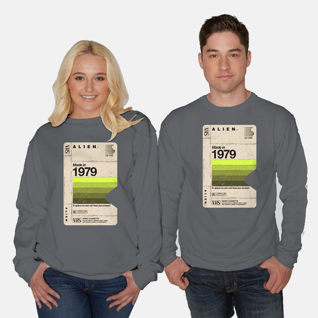 Alien Blank Tape-Unisex-Crew Neck-Sweatshirt-rocketman_art