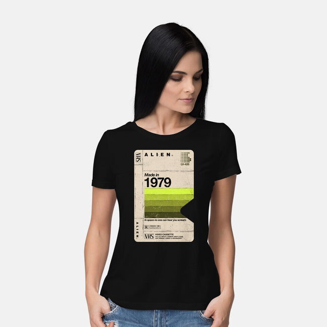 Alien Blank Tape-Womens-Basic-Tee-rocketman_art