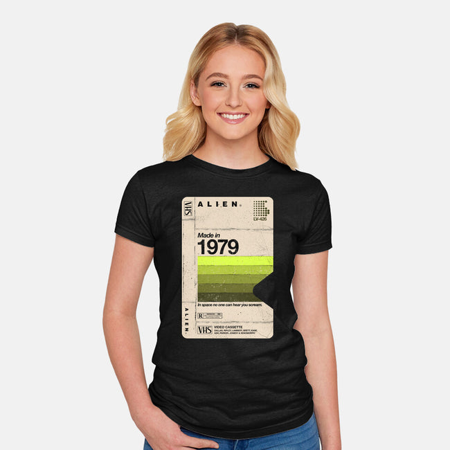 Alien Blank Tape-Womens-Fitted-Tee-rocketman_art