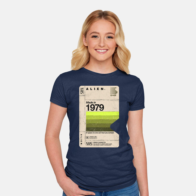 Alien Blank Tape-Womens-Fitted-Tee-rocketman_art
