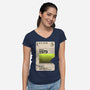 Alien Blank Tape-Womens-V-Neck-Tee-rocketman_art