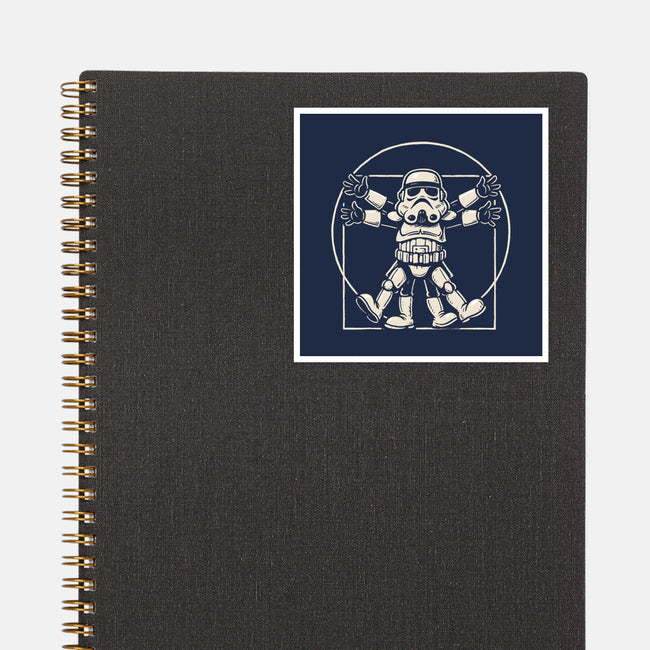 Vitruvian Stormtrooper-None-Glossy-Sticker-Immortalized