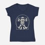 Vitruvian Stormtrooper-Womens-V-Neck-Tee-Immortalized