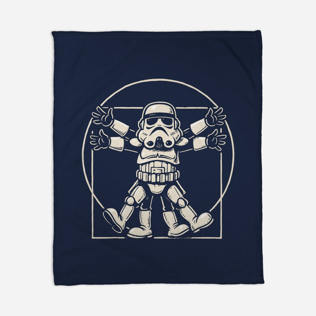 Vitruvian Stormtrooper-None-Fleece-Blanket-Immortalized