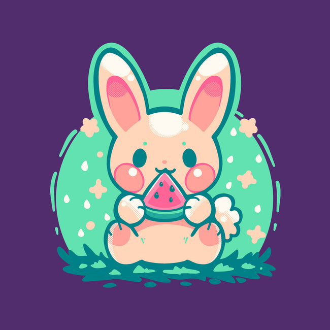 Summer Watermelon Bunny-None-Stretched-Canvas-TechraNova