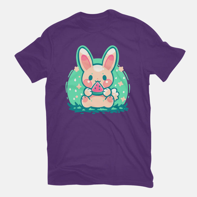 Summer Watermelon Bunny-Mens-Basic-Tee-TechraNova