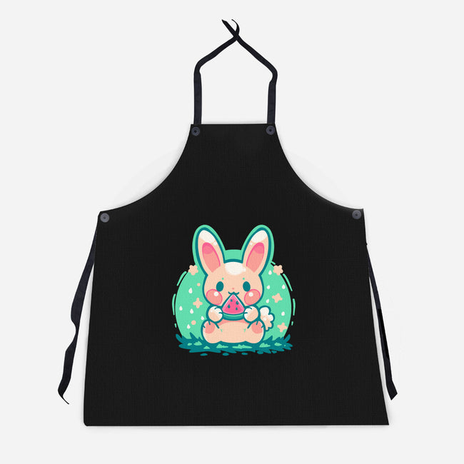 Summer Watermelon Bunny-Unisex-Kitchen-Apron-TechraNova