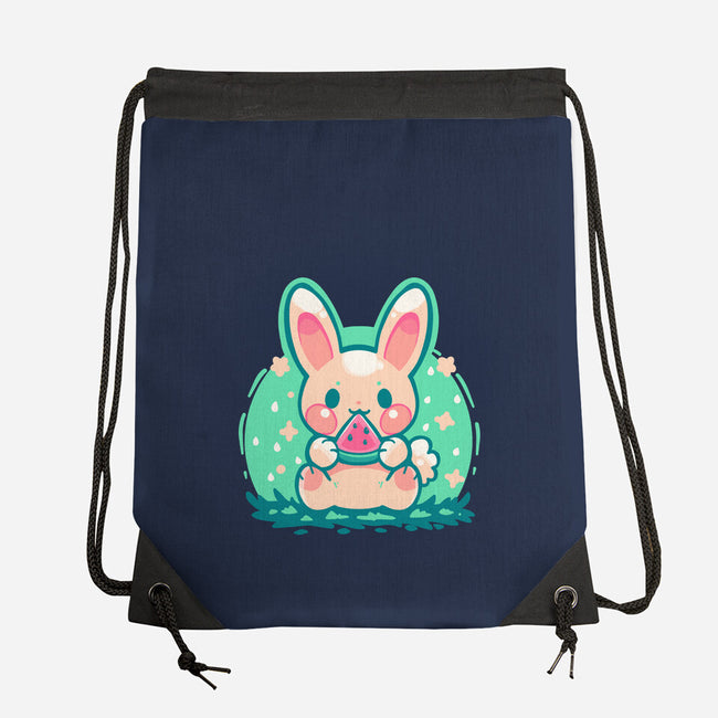 Summer Watermelon Bunny-None-Drawstring-Bag-TechraNova