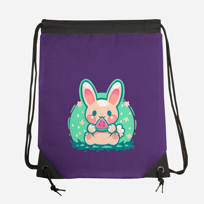 Summer Watermelon Bunny-None-Drawstring-Bag-TechraNova