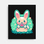 Summer Watermelon Bunny-None-Stretched-Canvas-TechraNova