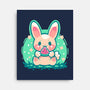Summer Watermelon Bunny-None-Stretched-Canvas-TechraNova
