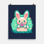 Summer Watermelon Bunny-None-Matte-Poster-TechraNova