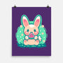 Summer Watermelon Bunny-None-Matte-Poster-TechraNova