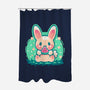 Summer Watermelon Bunny-None-Polyester-Shower Curtain-TechraNova