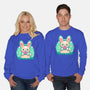 Summer Watermelon Bunny-Unisex-Crew Neck-Sweatshirt-TechraNova