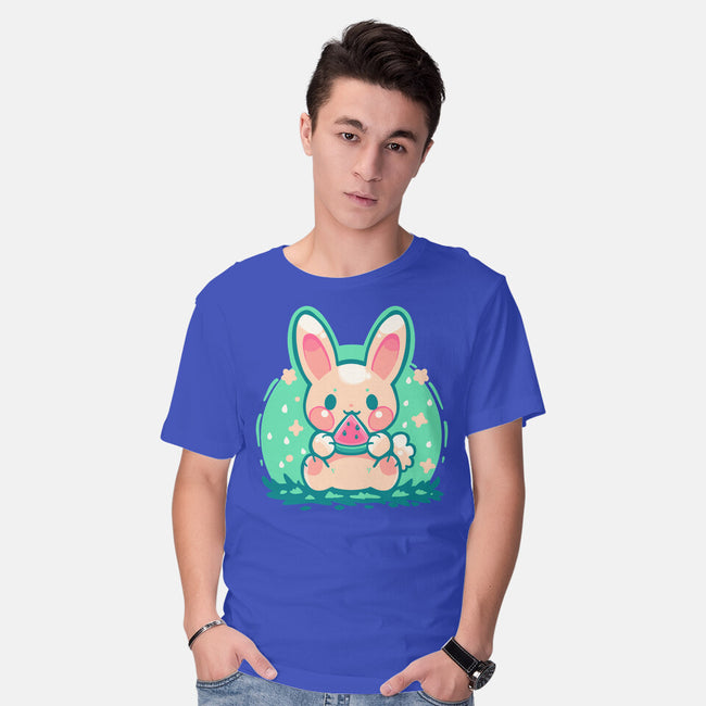 Summer Watermelon Bunny-Mens-Basic-Tee-TechraNova