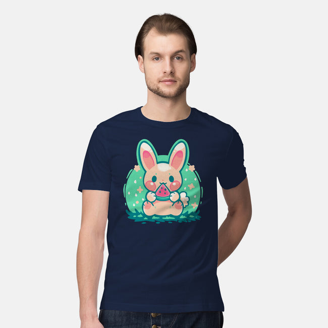 Summer Watermelon Bunny-Mens-Premium-Tee-TechraNova