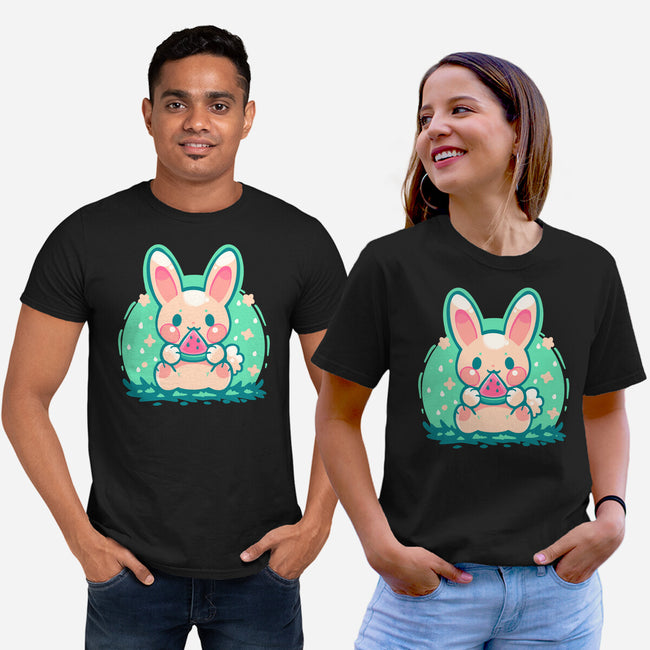 Summer Watermelon Bunny-Unisex-Basic-Tee-TechraNova