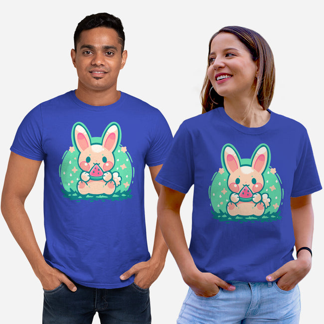 Summer Watermelon Bunny-Unisex-Basic-Tee-TechraNova