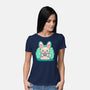 Summer Watermelon Bunny-Womens-Basic-Tee-TechraNova