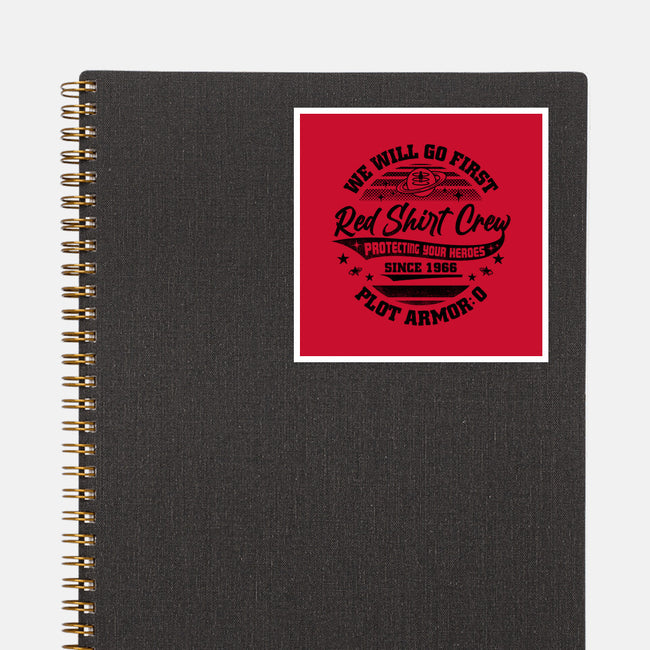 Red Shirt Crew-None-Glossy-Sticker-rocketman_art