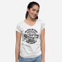 Red Shirt Crew-Womens-V-Neck-Tee-rocketman_art