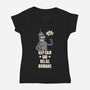 Calm And Kill-Womens-V-Neck-Tee-turborat14