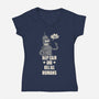 Calm And Kill-Womens-V-Neck-Tee-turborat14