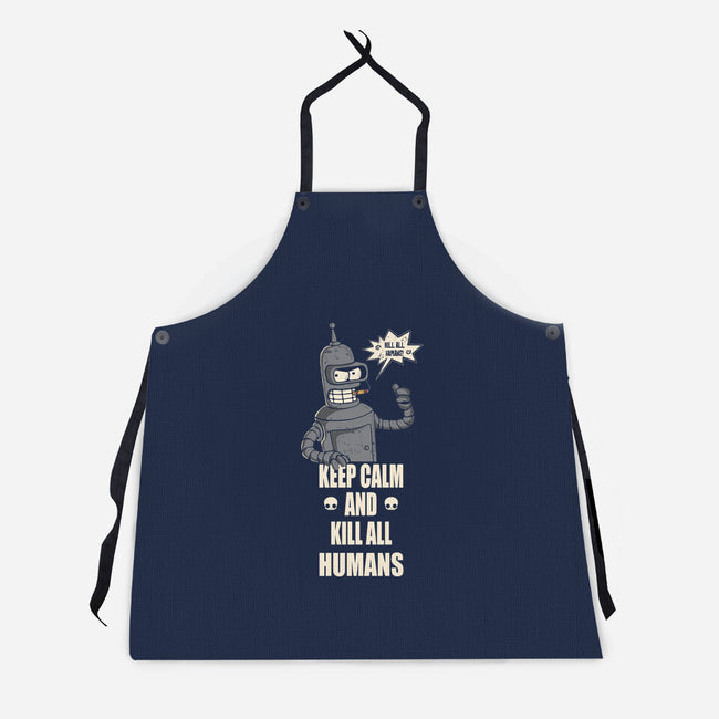 Calm And Kill-Unisex-Kitchen-Apron-turborat14