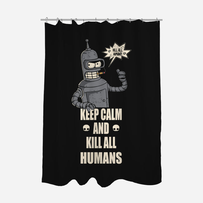 Calm And Kill-None-Polyester-Shower Curtain-turborat14