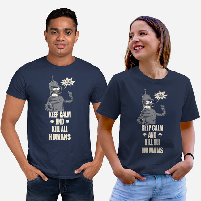 Calm And Kill-Unisex-Basic-Tee-turborat14