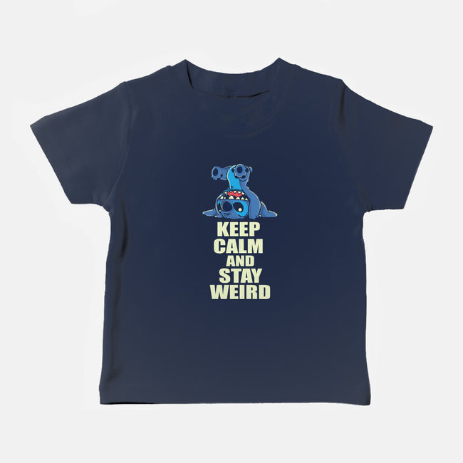 Keep Calm And Stay Weird-Baby-Basic-Tee-turborat14