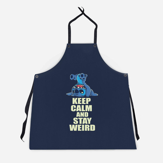 Keep Calm And Stay Weird-Unisex-Kitchen-Apron-turborat14