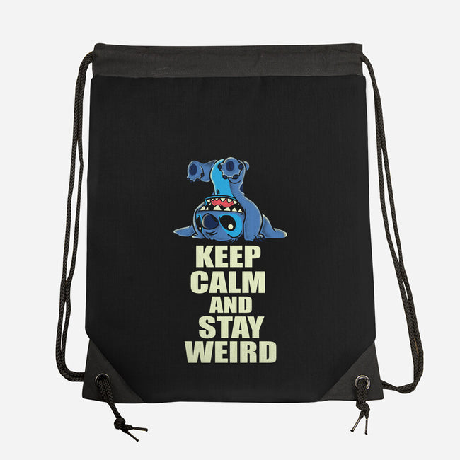 Keep Calm And Stay Weird-None-Drawstring-Bag-turborat14
