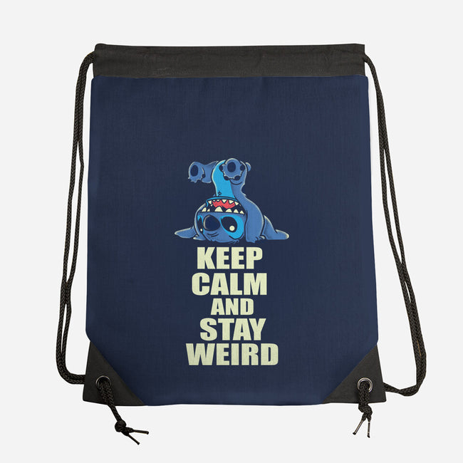 Keep Calm And Stay Weird-None-Drawstring-Bag-turborat14