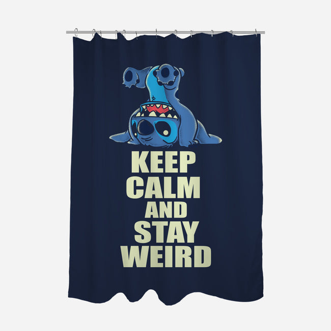 Keep Calm And Stay Weird-None-Polyester-Shower Curtain-turborat14