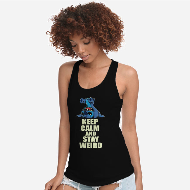 Keep Calm And Stay Weird-Womens-Racerback-Tank-turborat14
