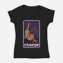 Cancer Cat-Womens-V-Neck-Tee-zascanauta