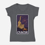 Cancer Cat-Womens-V-Neck-Tee-zascanauta