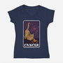 Cancer Cat-Womens-V-Neck-Tee-zascanauta