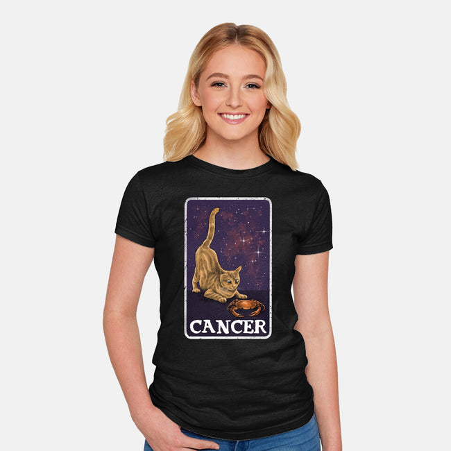 Cancer Cat-Womens-Fitted-Tee-zascanauta