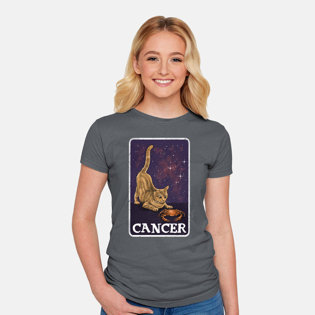 Cancer Cat-Womens-Fitted-Tee-zascanauta